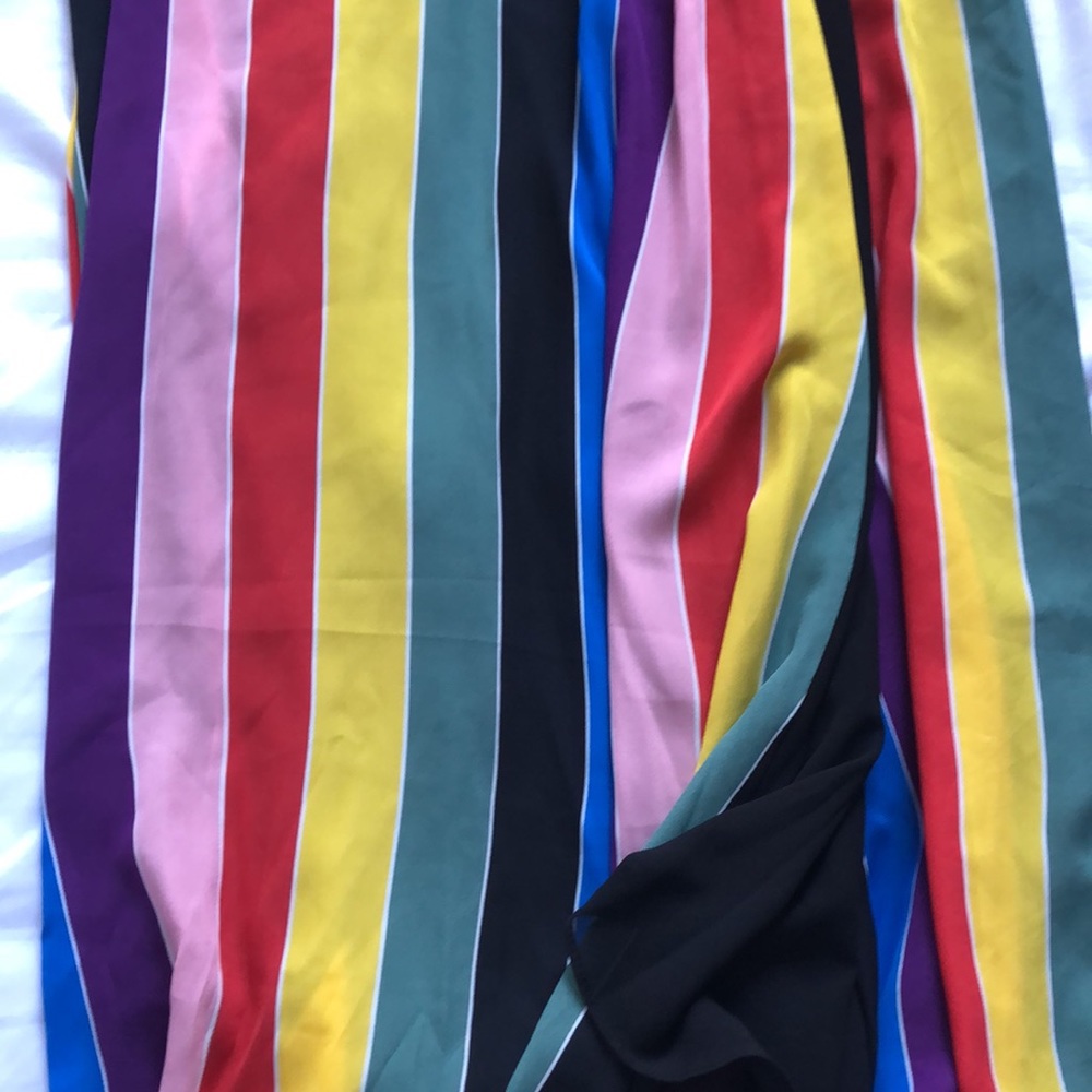 AQUA Rainbow Striped Maxi Wrap Dress size XS - Picture 9 of 10